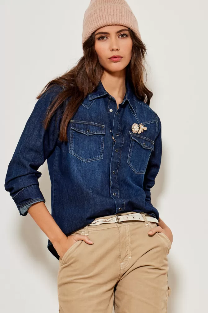 Five Jeans Chemises Et Blouses^CHAMOMILE SHIRT 614 Darkblue