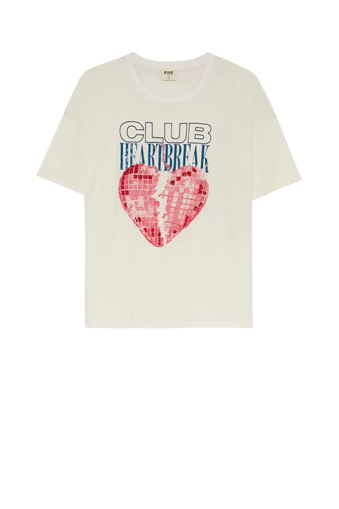 Five Jeans Tee-shirts^TEE SHIRT CLUB HEARTBREAK