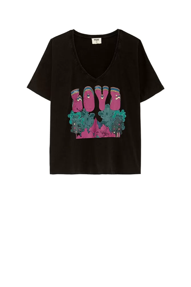 Five Jeans Tee-shirts^TEE SHIRT FOREST LOVE